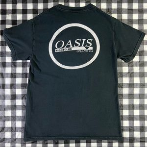 Oasis Night Club Upland California Nightlife Vintage T Shirt Black S
